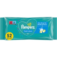 Frefly Store Pampers Fresh & Clean Islak Bebek Mendili, 1 Paket, 52 Islak Mendil