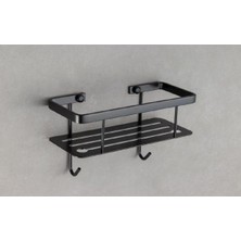 Frefly Store System Banyo Duş Raf Sistemi Siyah Renk 152X112X260 mm