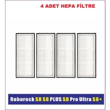 Frefly Store Lin Grup Roborock S7 S8 Plus S8 Pro S8 Ultra ile ile Uyumlu 4 Adet Hepa Filtre Uyumlu