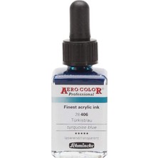 Frefly Store Schmincke Aero Color Professional Akrilik Airbrush Mürekkebi 28 ml 406 Turquoise Blue