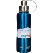 Frefly Store Eco Vessel Unisex Termos Üçlü Yalıtımlı Vidalı Başlık Termos 0.75 Lt, Turkuaz