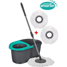 Frefly Store Smarter Dark Otomatik Temizlik Seti + 2 Adet Yedek Mikrofiber Mop Paspas