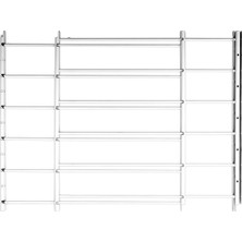 Frefly Store Knape & Vogt John Sterling Swing-Open Style 6-Bar Çocuk Güvenliği ve Pencere Koruması, Beyaz, 1136, Genişlik 60 cm Ila 106 cm - Maksimum Yükseklik: 63,5 Cm, Siyah, 1'li Paket