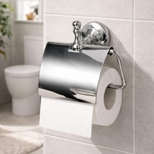 Frefly Store Modern Kapaklı Krom Tuvalet Kağıtlığı Duvar Montajlı Paslanmaz Metal Banyo Wc Aksesuarı