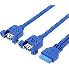 Marsilyan Revify Revify Plaatoon Ars 19 Pin USB 3.0 Dişi To 2x USB 3.0 Dişi Panel Tipi Kablo
