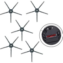Frefly Store Roborock S5 Max S6 Maxv S6 Pure Için 5 Adet 5 Kollu Yan Fırça Yumuşak Silikon