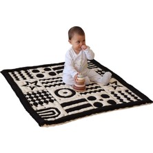 Frefly Store 3D Yumuşak Organik Pamuk Emekleme Battaniyesi – Gots Sertifikalı, 100X100 Cm, Montessori Tasarım, Motor Beceri Gelişimi Için, Çift Taraflı, Iplik Ucu Içermez, Yıkanabilir ve Sürdürülebilir