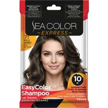 Frefly Store Sea Color Express Amonyaksız Şampuan Boya, Şampuan Kolaylığında Saç Boyama 7.1 Küllü Kumral