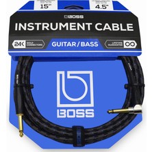 Frefly Store Boss 15-Fit (4.5m) Enstrüman Kablosu, Düz/açılı ¼ "jack (BIC-15A)