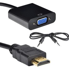 Frefly Store Ancheyn HDMI To VGA Ses Destekli Dönüştürücü Kablo Çevirici Adaptör 4488