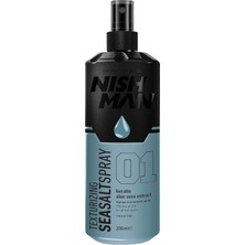 Frefly Store Nishman Sea Salt Sprey 200 ml – Mat Bitişli, Doğal Plaj Dalgası Etkisi, Aloe Vera & Keratin Içerikli, Tüm Saç Tipleri Için