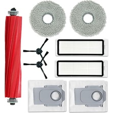 Frefly Store Roborock Qrevo Maxv,qrevo Pro,qrevo Plus,qrevo S Robot Süpürge Uyumlu Fırça,hepa Filtre,toz Torbası,mop Paspas Bez Yedek Parça Aksesuar Seti-9 Parça