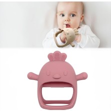 Frefly Store Meleni Baby Silikon Bebek Diş Kaşıyıcı - Diş Kaşıma Eldiveni Yenidoğan Dişlik Pembe