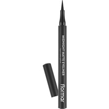 Frefly Store Flormar Mat Likit Kalem Eyeliner (Siyah) - Midnight Matte Eyeliner - 001 Black - 8690604532292