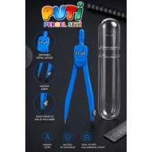 ArtMaster Mavi Metal Pergel 1 Adet Puti 1574 Koruma Kutulu Metal Pergel Grafit Uçlu Mekanik Pergel Matematik Teknik Mimari Çizim