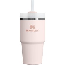 Frefly Store Stanley Quencher Pipetli Termos Bardak, 0.60 Litre, Pembe Kuvars (Rose Quartz)