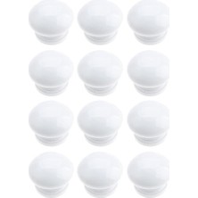 Frefly Store Xspring Dolap Kulpu, 12 Adet Çekmece Kulpu, Komodin Kulpları, Yuvarlak Ahşap Dolap Kulpları, Çekmece Kolları Için 4×22MM Vidalı, Beyaz Renkli Dekoratif Mobilya Aksesuarı