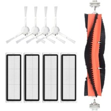 Frefly Store Ozemtek Beyaz 1ADET Ana Fırça 4ADET Yan Fırça 4ADET Filtre Xiaomi Vacuum Mop 2 Pro+ 3D Vaccum Mop 1 C ve Vacuum Mop 2c ile Uyumlu Yenileme Yedek Aksesuar Seti-9 Parça