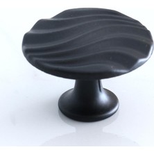 Frefly Store 10 Adet Dalga Düğme Mat Siyah Kulp Mobilya Mutfak Dolabı Çekmece Dolap Kapak Kulpu Kulbu Kulb Metal