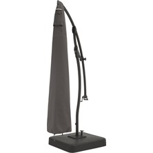 Frefly Store Classic Accessories 55-195-015101-00 Ravenna Veranda Ofset Şemsiye Kılıfı Orta, Koyu Boz Kahverengi/mantar/espresso