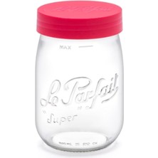 Frefly Store Le Parfait Color Vis Kırmızı Kapaklı Cam Kavanoz 1l
