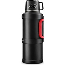 Frefly Store Coofbe Profesyonel 68 Oz Pasianmaz Çelik 2 Litre Kamp Termosu Bardaklı Termos 24 Saat Sıcak 36 Saat Soğuk Taşınabilir Çelik 2lt Kamp Termosu Siyah