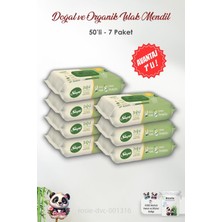 Frefly Store 7 Adet Sleepy Doğal ve Organik Islak Mendil 50'li ve Rosıe