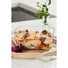 Neoflam Fika Clik Dikdörtgen Cam Saklama Kabı 1380 ml - Bej