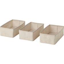 Frefly Store Kutu Seti, Bej, 20X38X12 Cm, 3 Adet
