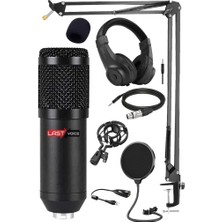 Frefly Store Lastvoice BM800K Mikrofon Seti (Stand Filtre 7.1 Ses Kartı Kulaklık)