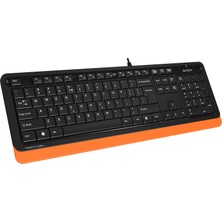 Frefly Store A4TECH FK10 Q USB Türkçe Fn-Multimedya Siyah/turuncu Klavye