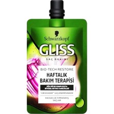 Frefly Store Gliss Bio-Tech Haftalık Bakım Terapisi, Saç Kremi, 50 ml