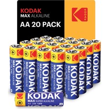 Frefly Store Kodak Max 20 Adet Alkalin Kalem Pil-Aa-Shrink