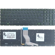 Frefly Store Part Master Hp 15-AB105NT T9Q79EA, 15-BC510NT 8UN73EA Ile Uyumlu Klavye Işıklı (Yeşil)