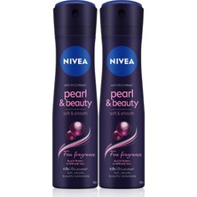 Frefly Store Nıvea Kadın Sprey Deodorant Pearl&beauty Fine Fragrance,48 Saat Anti-Perspirant Koruma 150ML X2 Adet