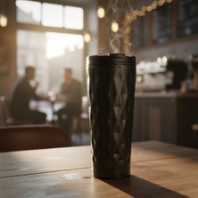 Frefly Store Deconox Paslanmaz Çelik Termos Kupa 400 ml | Petek Desenli, Vakum Yalıtımlı | 4-6 Saat Sıcak/soğuk Tutma | Kilitli Kapak, Bpa Içermez | Seyahat, Ofis, Spor Için