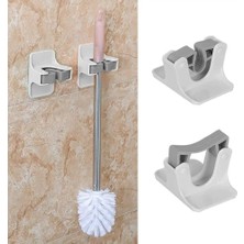 Frefly Store 2 Adet Yapışkanlı Mop ve Süpürge Tutucu – Duvara Monte Fırça, Paspas ve Saplı Temizlik Askısı – Delmeden Duvar Organizer