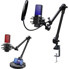 Frefly Store Coverzone Rgb USB Condenser Microphone – Studio Kalitesinde Kayıt, Gürültü Azaltmalı Profesyonel Mikrofon, Oyun Yayını ve Podcast Için Kardioid Mikrofon, Metal Gövdeli Tripod Standlı | X3R