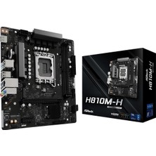 Frefly Store Asrock H810M-H 6400MHZ Ddr5 Soket 1851 M.2 USB 3.2 HDMI Matx Anakart