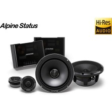 Frefly Store Alpine HDZ-65C 16,5 cm (6.5”) Alpine Status 2 Yollu Komponent Hoparlör, Hi-Res Audio, 100W Rms / 300W Peak, Carbon Membran, Audiophile Ses Sistemi