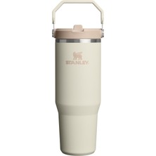 Frefly Store Stanley Iceflow Flip Straw Tumbler Pipetli Termos Su Şişesi 0.89 Litre - Krem | Paslanmaz Çelik