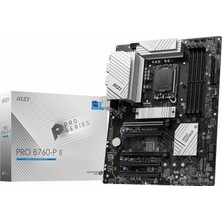 Frefly Store Msı MB Pro B760-P Iı Soket 1700 Ddr5 7000(OC) Pcı-E,m.2 Usb3.2 Hdmı,dp 1x 2.5g Lan Atx