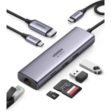 Frefly Store Ugreen USB C Hub 4K 60Hz HDMI Hdr 1gbps Ethernet 100W Pd, Sd/microsd, MacBook Air/pro, iPad Için 2 USB 3.0 Uyumlu