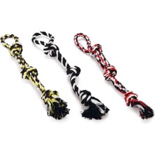 Frefly Store Beeztees Köpek Oyuncağı, Üç Düğümlü Diş Ipi, Tutamaçlı, 40CM, 115GR