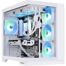 Frefly Store Bitfenix MH100 750W 80+ Bronze Psu 4X120MM Frgb Fan Atx Temperli Cam Beyaz Gaming (Oyuncu) Kasa