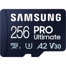 Frefly Store Samsung Pro Ultimate Microsd Kart + Sd Adaptörü, 256 Gb, Akıllı Telefonlar, Drone ve Aksiyon Kamerası, Uhs-I U3, 200 Mb/s Okuma, 130 Mb/s Yazma, MB-MY256SA/WW