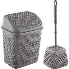 Frefly Store Smartware Katre Çöp Kovası ve Klozet Fırçası Terra