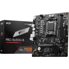 Frefly Store Msı Pro B650M-B Ddr5 Amd B650 Am5 Soket Ddr5 6800+(OC) Mhz Matx Anakart
