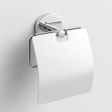 Frefly Store Gümüş Krom Kapaklı Wc Kağıt Aparatı Vidalı Paslanmaz Metal Duvar Tuvalet Kağıtlık Banyo Aksesuarı