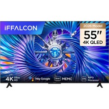 Frefly Store Iffalcon 55U65A Pro 55 Inç Akıllı Tv 4K QLED Renkli Quantum Crystal Hdr 10+ Gaming Google Tv, Dolby Vision Atmos, Dts Virtual X, Memc, Game Master (2026 Modeli)